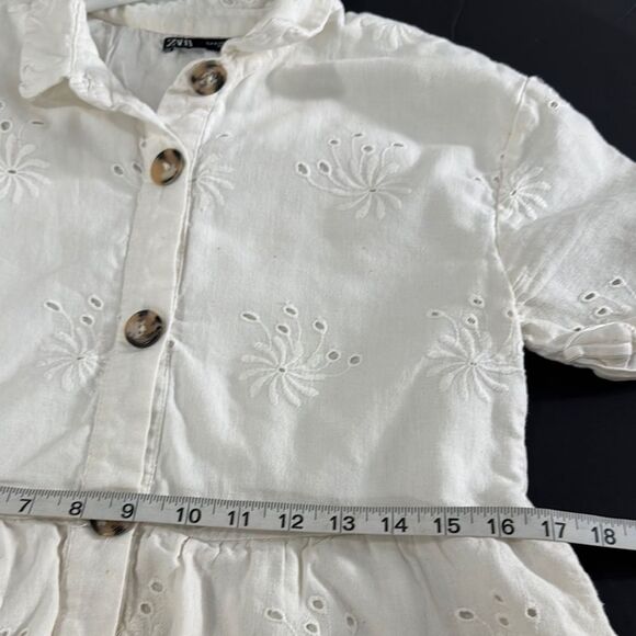 ZARA Elegant Ivory Women’s Mini Dress Size 26 - Picture 7 of 7
